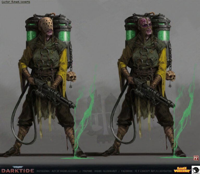 Cultist Flamer by Miguel Iglesias 