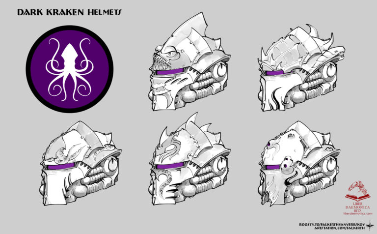 Dark Kraken Helmets by Yan Vereskov 