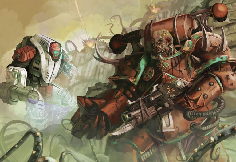 Death Guard vs T’au by Andrew Lowry 