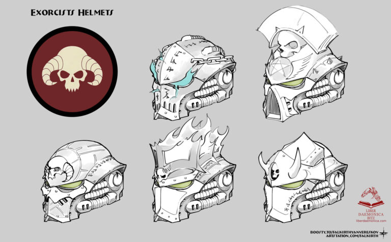 Exorcists Helmets by Yan Vereskov 