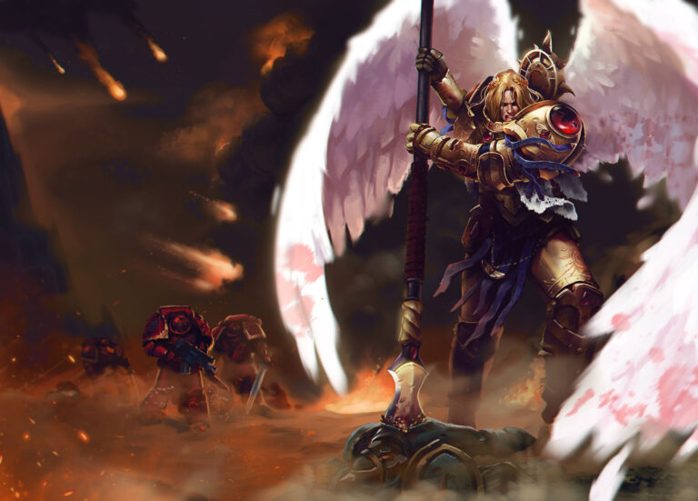 Sanguinius and the Siege of Terra by Vitaly Perevoshikov 
