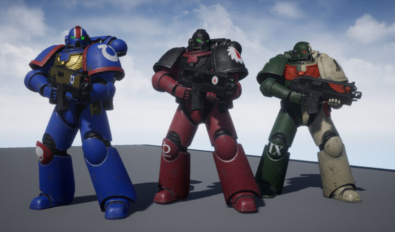 Space Marine Lineup by Stefano Bernardi 