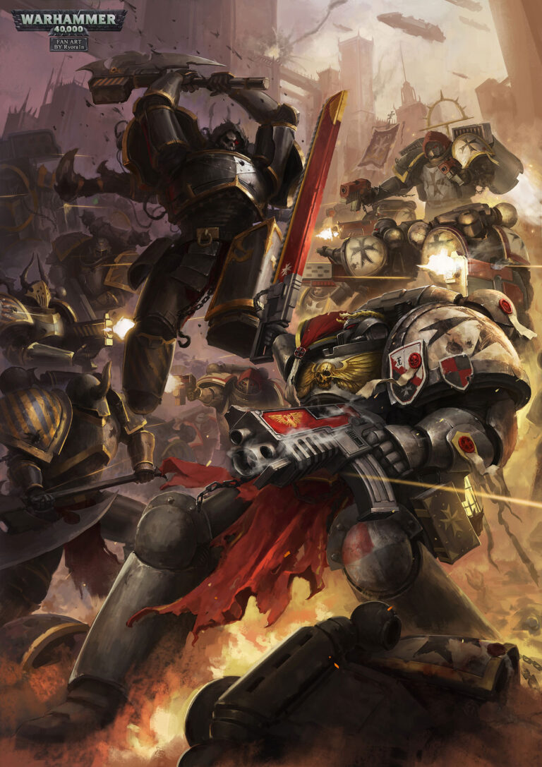 Iron Warriors vs Black Templars by Ryora1n