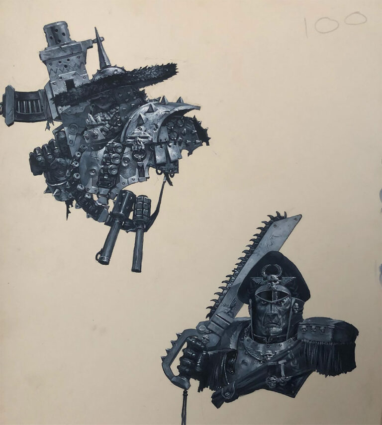 Ork and Commissar by Adrian Smith 