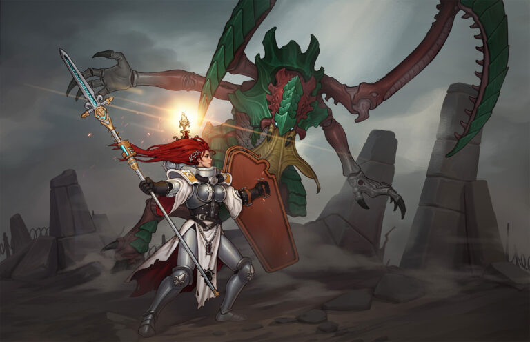 Sister versus Tyranid by Yang Zheyy 