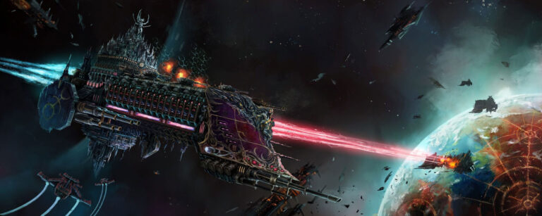 Slaanesh Ships by Serdjek Sholohovshek 