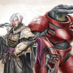 Warlock and Tarellian by Inkary (inkary_ | wokehammer)