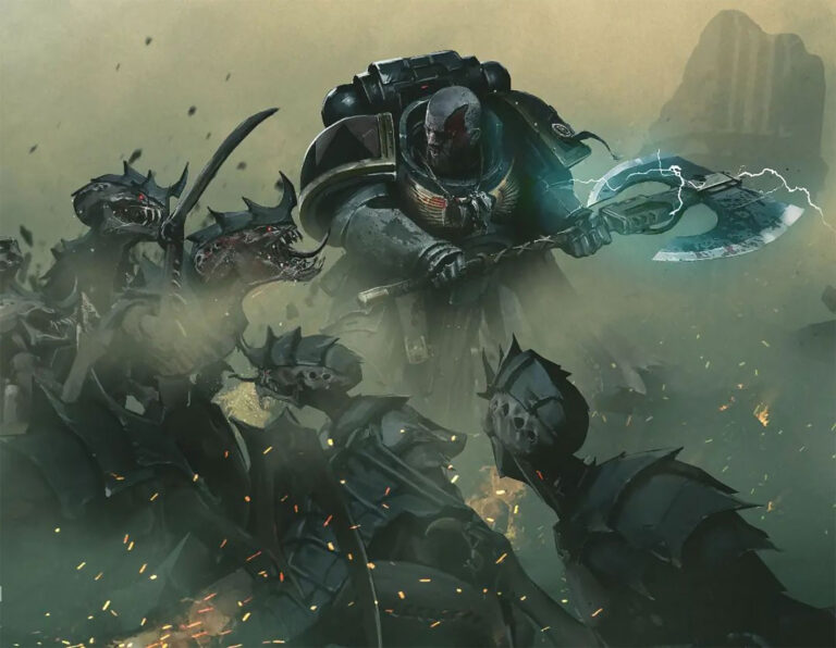 Space Wolf vs Tyranids by Richard Bagnall 