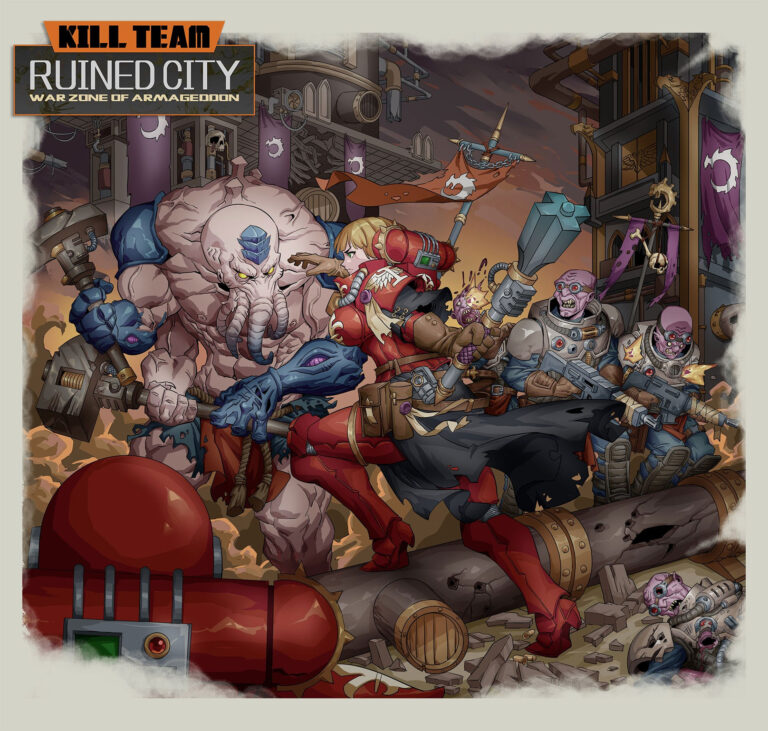 Battle Sisters vs Genestealer Cult by Yi Meng Zhang 