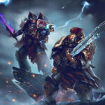 Night Lords and Custodes by Vitaly Perevoshikov (grohgrog_art | Vitaliy Perevoshikov | perevishikov)