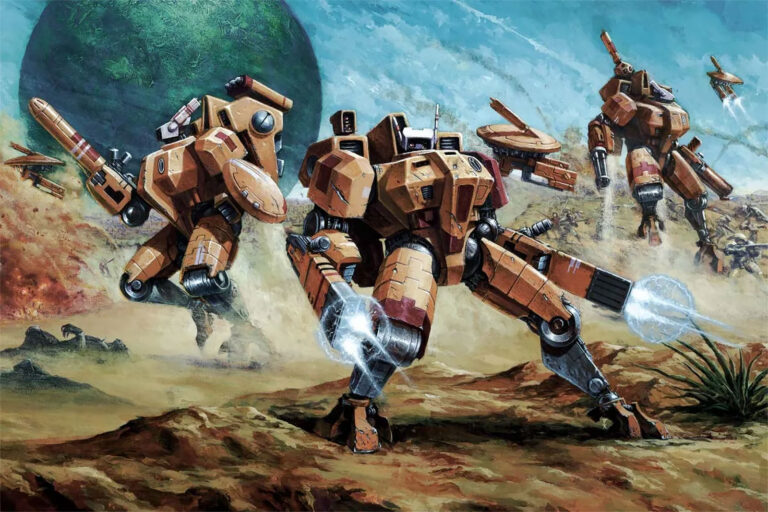 Crisis Battlesuits by Karl Kopinski 