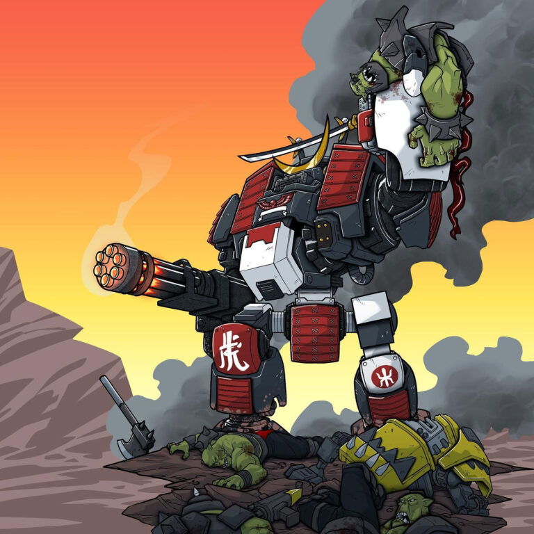 Red Ronin Dreadnought by Judd Abinuman 