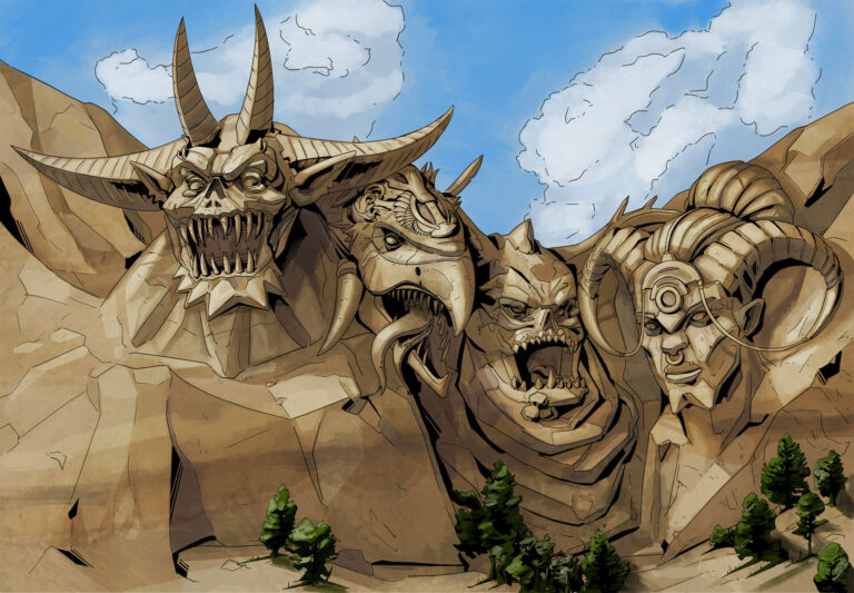 Chaos Mount Rushmore by Matías Pascual 