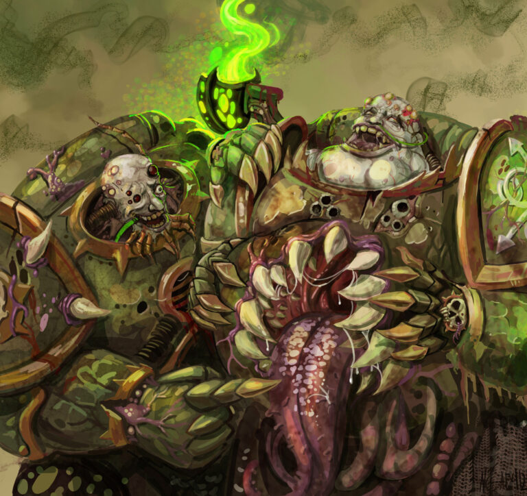 Plague Space Marines by Andrey Kovalev 