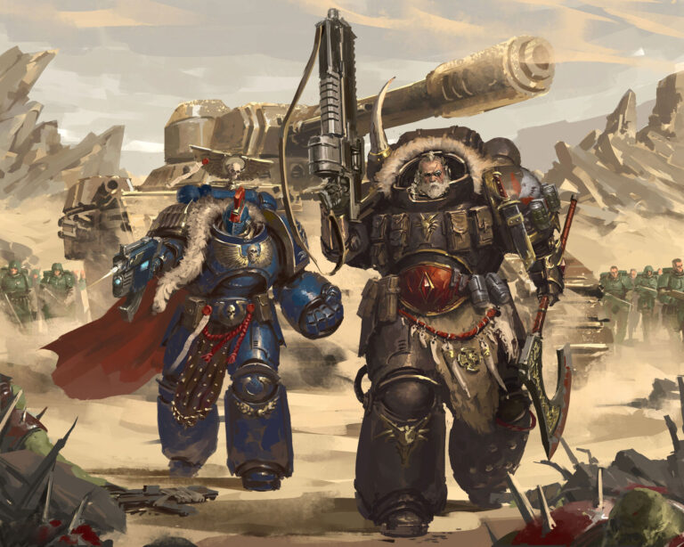 Ultramarine and Space Wolf by Phi Nguyễn 