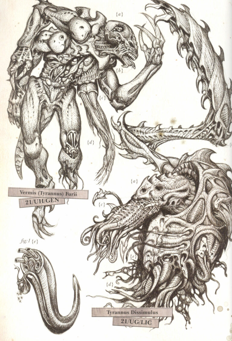 Genestealer and Lictor by Tiernen Trevallion