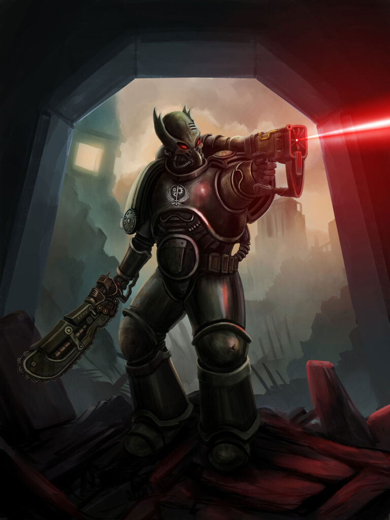 Space Marine / Brotherhood of Steel by Beka Chipchiuri 