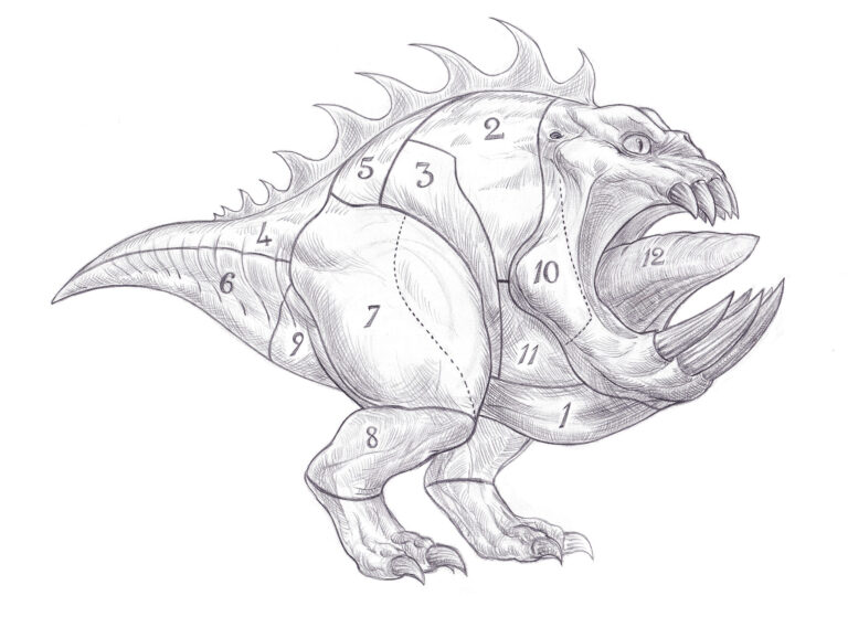 Squig Butchery Chart by Gabe McAlpine