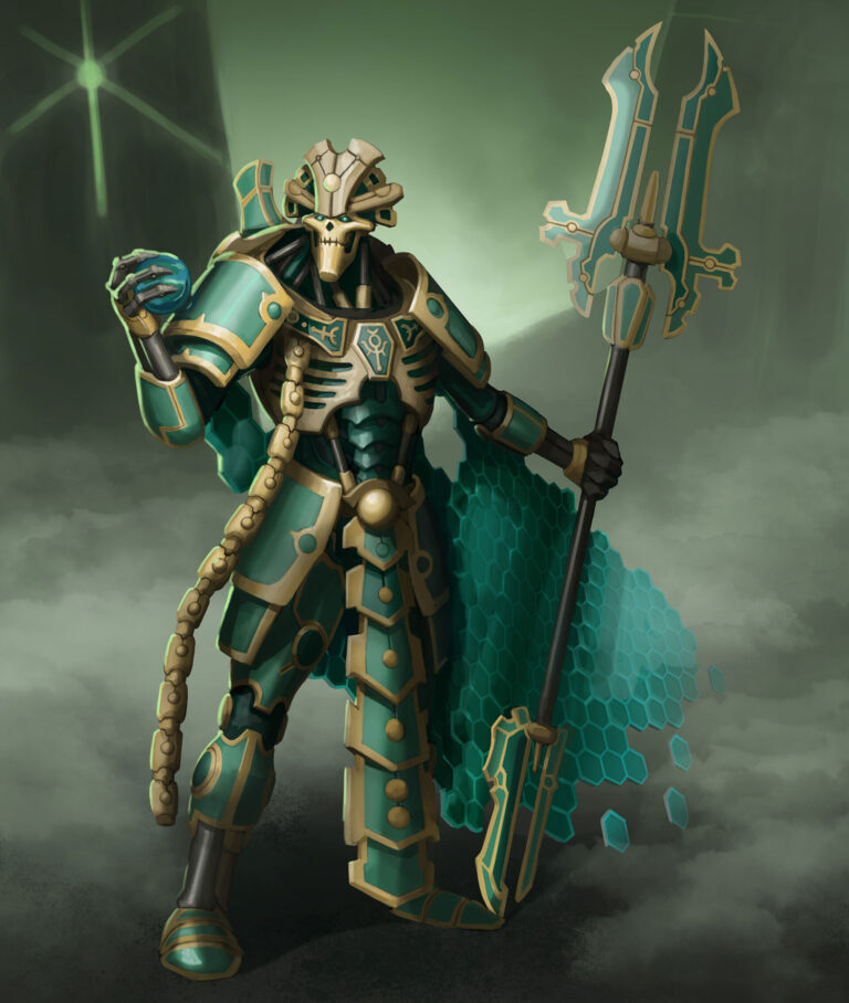 Necron Overlord by Matías Pascual 