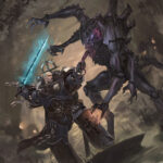 Space Marine vs Tyranid Broodlord by Igor Ivanov (igorivanov_art)
