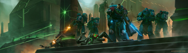 Ultramarines vs Necrons by Konstantin Void 