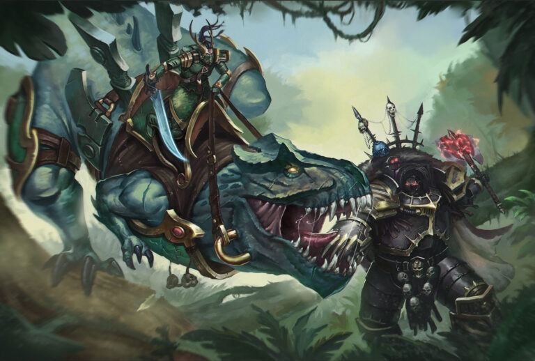 Warsmith Tharrax vs Eldar Exodite by Vitaly Perevoshikov 