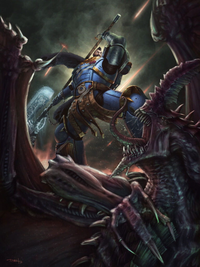 Black Lion vs Hive Tyrant by Daniel Rosa Tauroni 