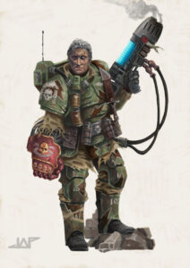 Kasrkin Soldier by Josep Pérez Pardo