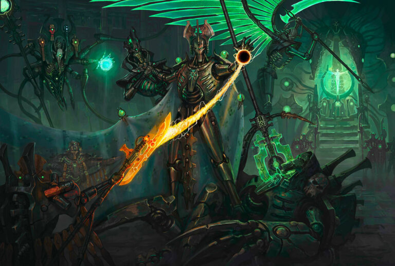 Silent King vs C’tan Apostles by L J Koh 