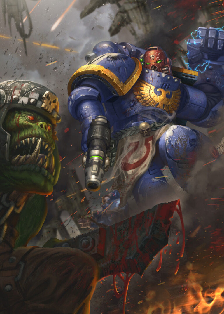 Space Marine vs Ork by Jacob Atienza Space Marine vs Ork by Jacob Atienza