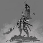 Melee T’au by Moritz Bludau (moritzBludau | moritzdraws40k)