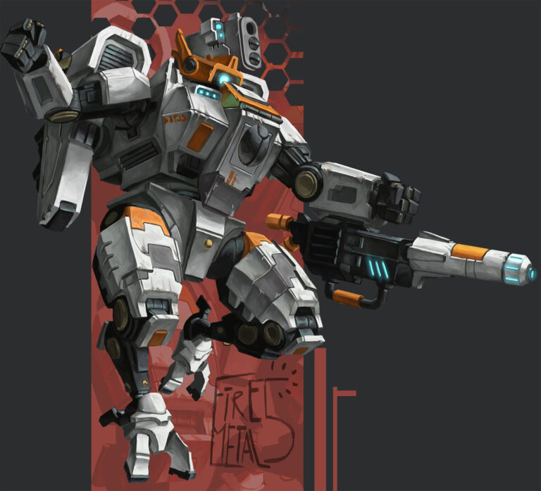 T’au Battlesuit by Fire Metal 5 