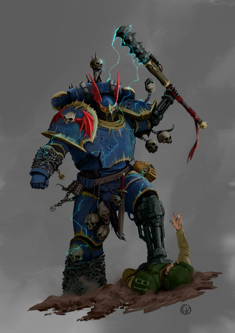 Night Lord Chaos Marine by George Vincent 