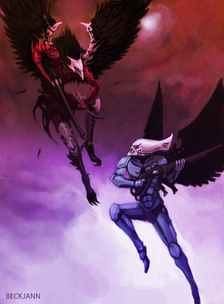 Scourge vs Swooping Hawk by Beckjann
