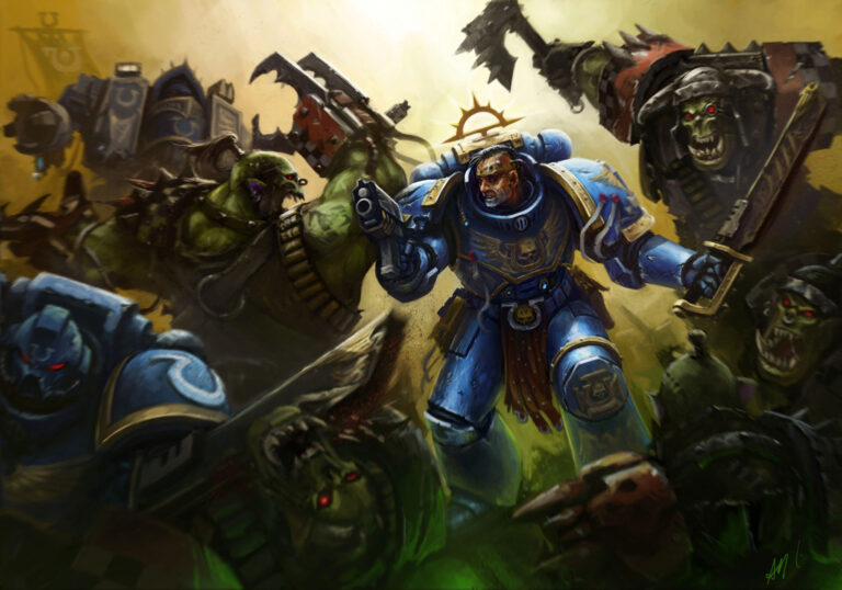 Smurfs vs Greenskinz by Gwayne Li 