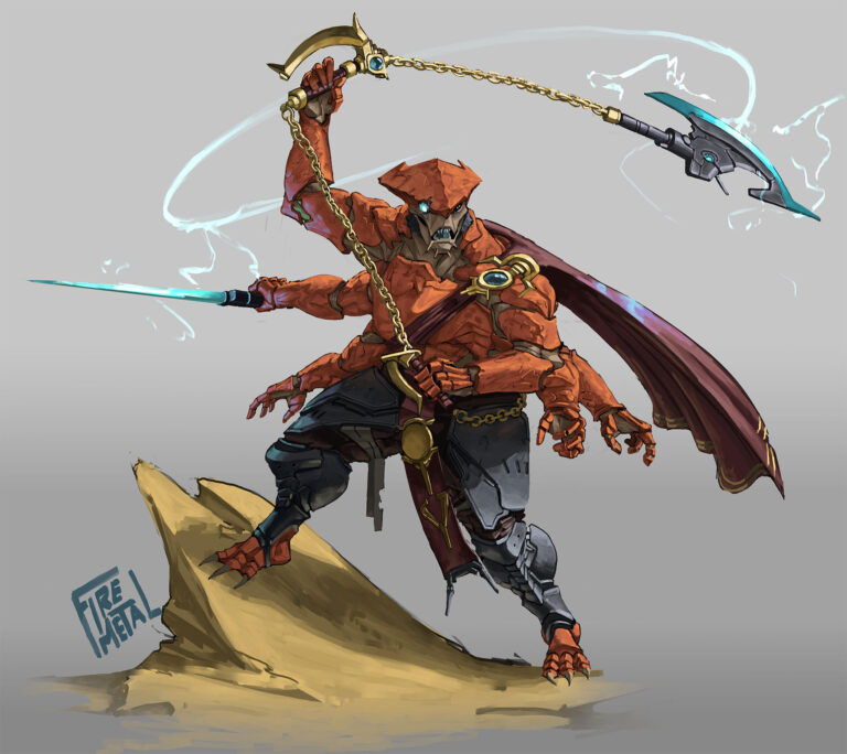 Thraxian Champion by Fire Metal 5 