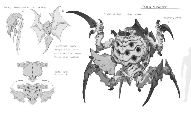 Tyranid Spawner and Skitters by Rok Kleva Ivančić 