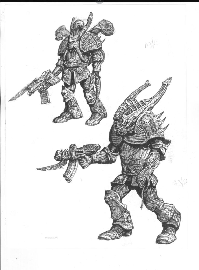 Chaos Space Marines by Tony Ackland 
