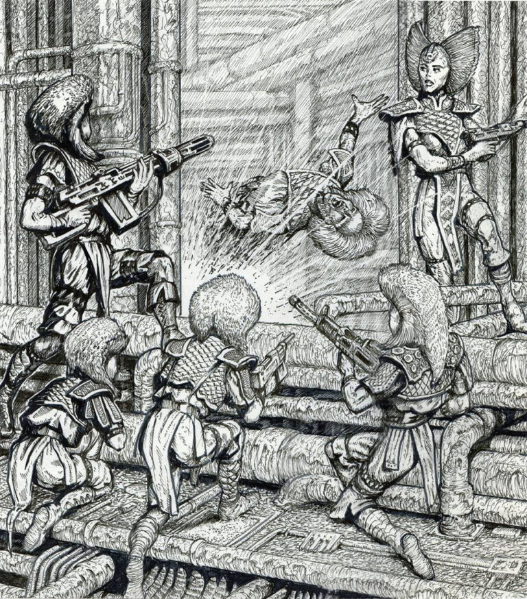Confrontation by Tony Ackland 