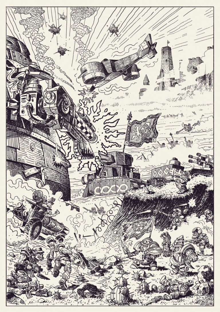 Squats vs Orks by Brendon Ward 
