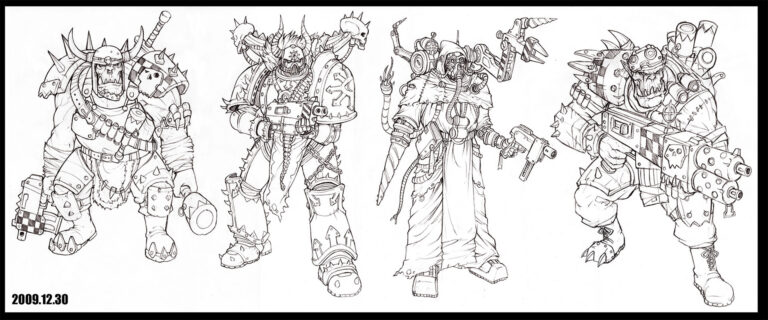 Warhammer Characters by Lieqi Hun 