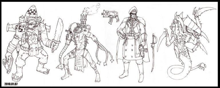 Warhammer Characters by Lieqi Hun 