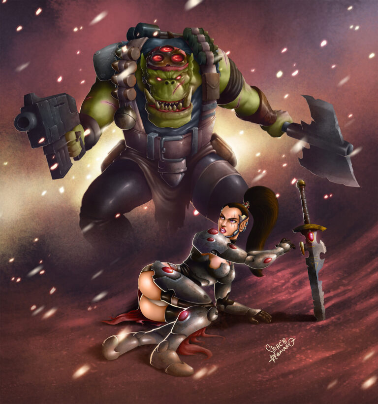 Banshee vs Ork by Christopher Regalario 