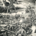 Eldar vs Orks by Adrian Smith (adriansmithartist)