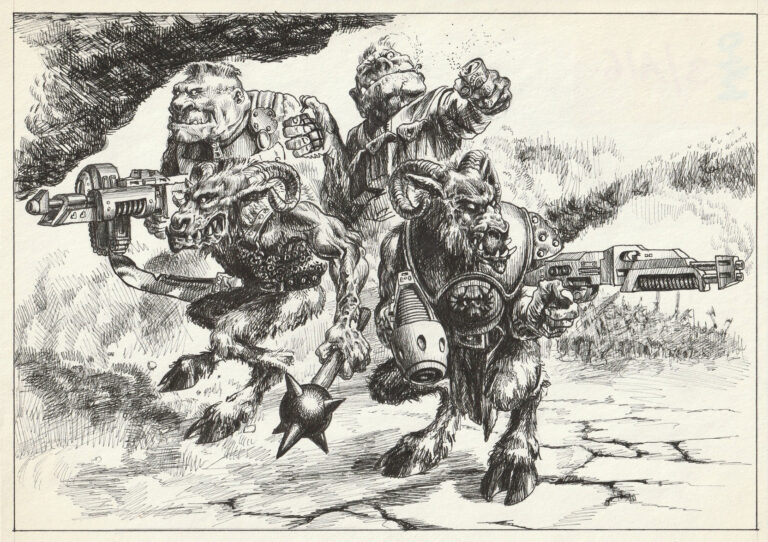 Imperial Beastmen and Ogyrens by Paul Bonner