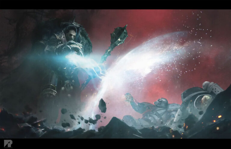 Horus vs Leetu and Loken by Richard Bagnall 