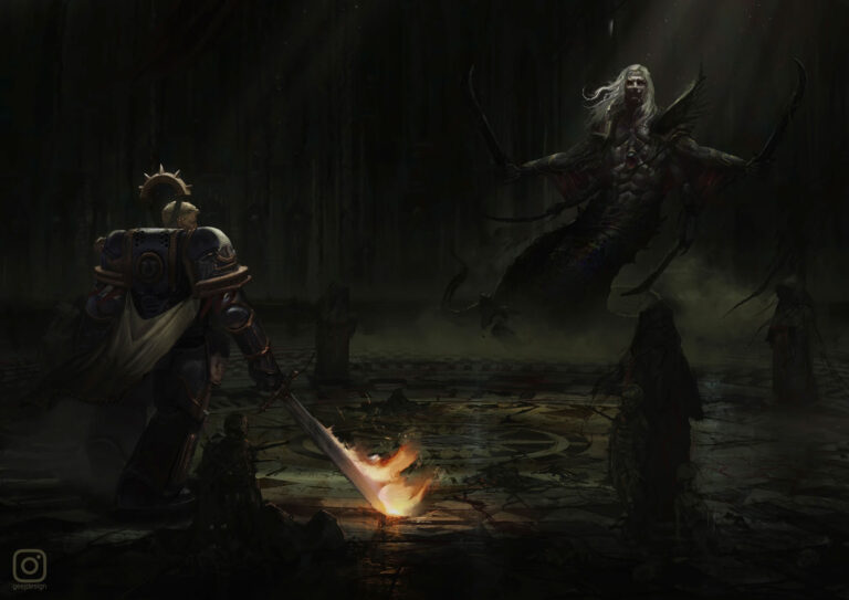 Guiliman vs Fulgrim by Gwalchmai Joshua Doran 
