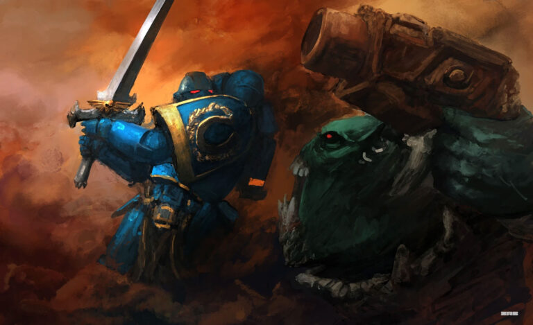Ultramarine vs Ork by Christos Zabaras 