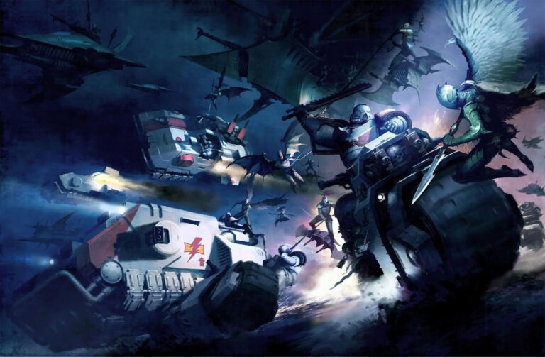 White Scars vs Drukhari by Misha Savier 