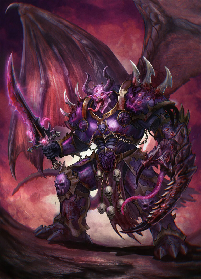 Daemon Prince of Slaanesh by Karim Babich 